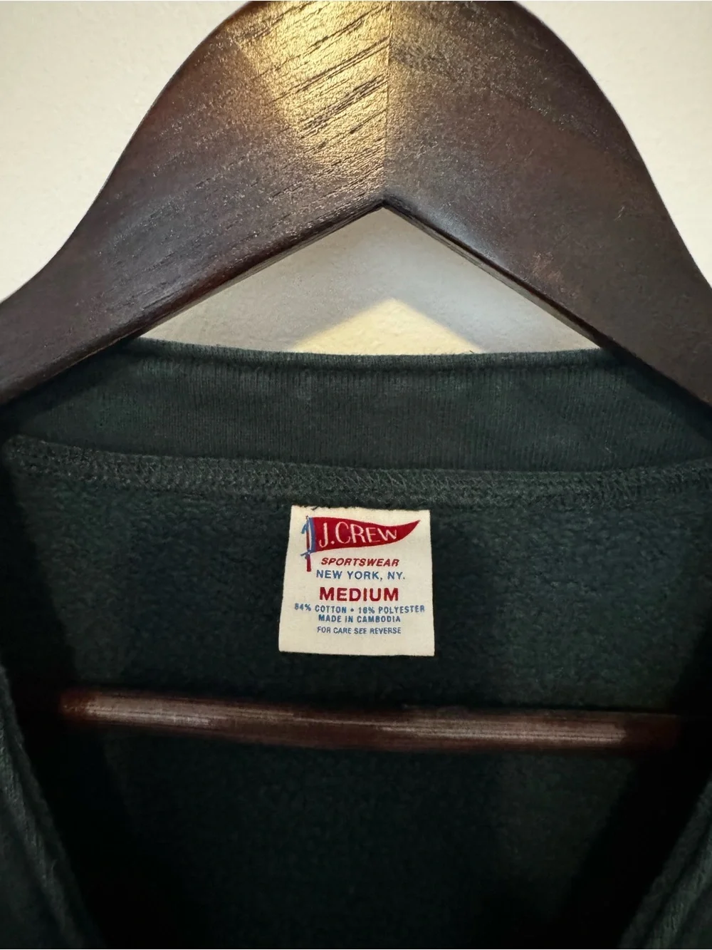J.Crew Heritage 14 oz fleece cardigan men’s medium green